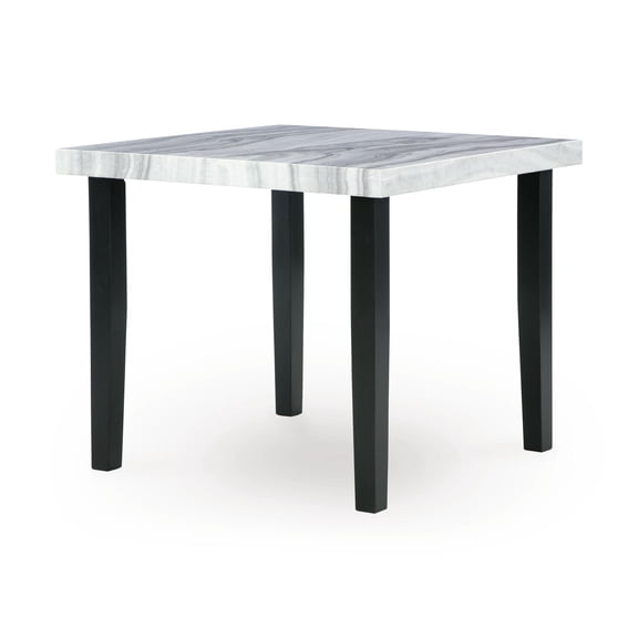 Signature Design by Ashley Chyndon Counter Height Dining Table, Gray/Black, Modern Square Dining Table for Up to 4