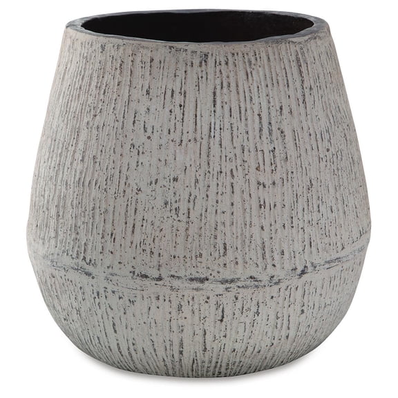 Signature Design by Ashley Claymount Vase, Distressed Brown