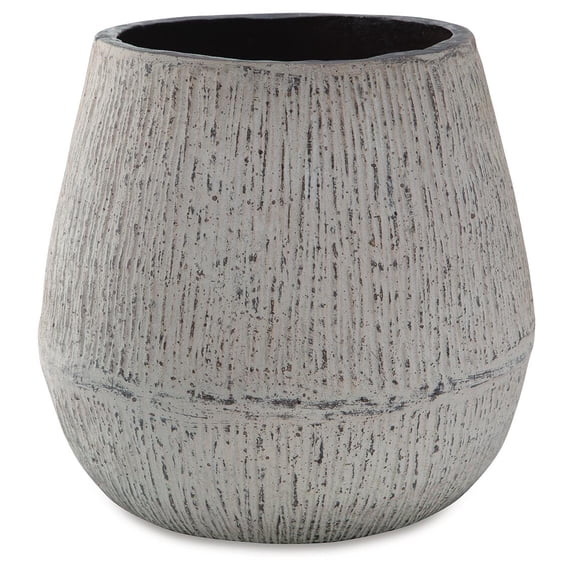 Signature Design by Ashley Claymount Vase, Distressed Brown