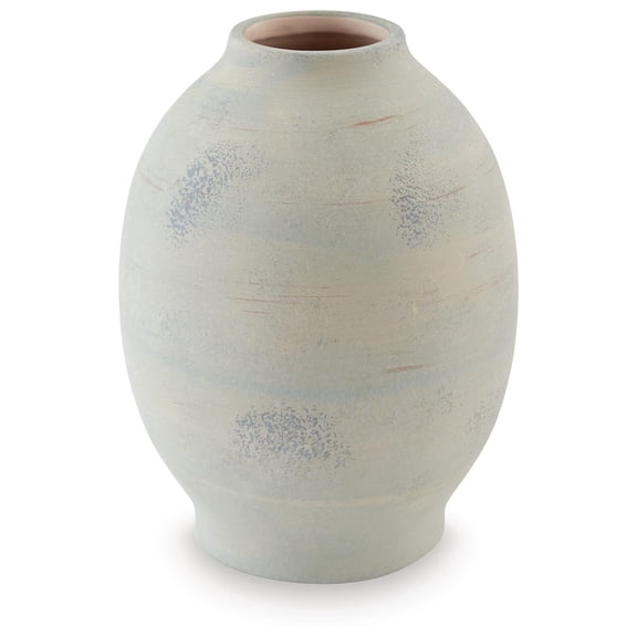 Signature Design by Ashley Clayson Vase, Distressed Sage Green Ceramic, 10 Inch Decorative Accent