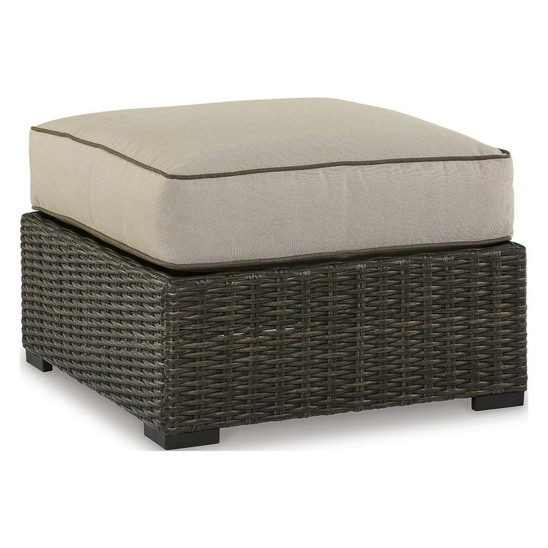 Coastline Bay Outdoor Ottoman with Cushion - Brown Coastline Bay Outdoor Ottoman with Cushion - Brown
