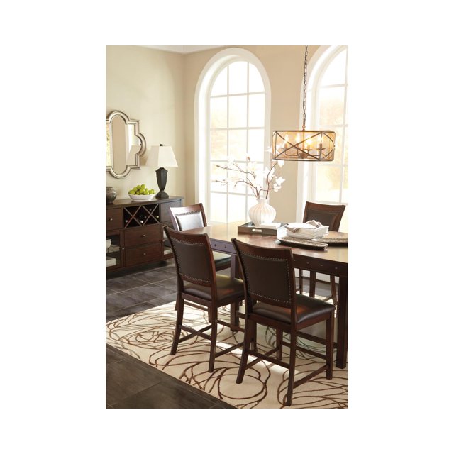 Signature Design by Ashley Collenburg Upholstered Barstool Set of 2 Dark Brown