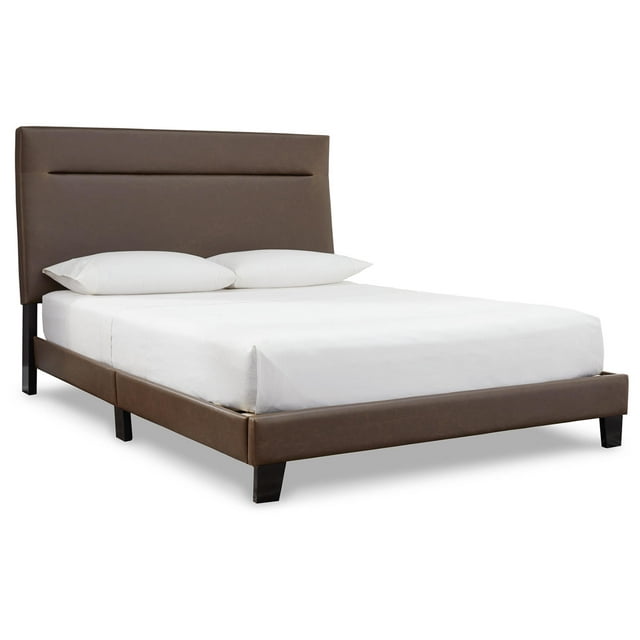 Signature Design by Ashley Contemporary Adelloni Queen Upholstered Bed  Brown