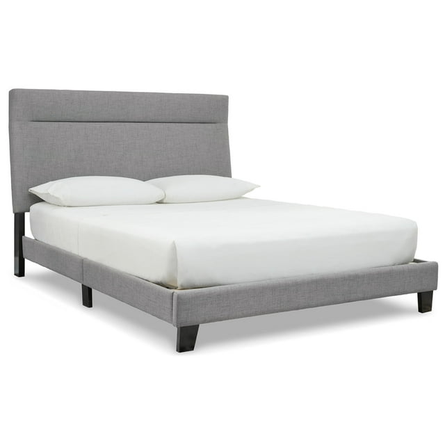 Signature Design by Ashley Contemporary Adelloni Queen Upholstered Bed  Gray