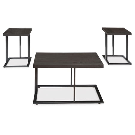 Signature Design by Ashley Contemporary Airdon Table (Set of 3) Bronze Finish