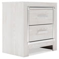 thumbnail image 1 of Signature Design by Ashley Contemporary Altyra 2 Drawer Nightstand, White, 1 of 8