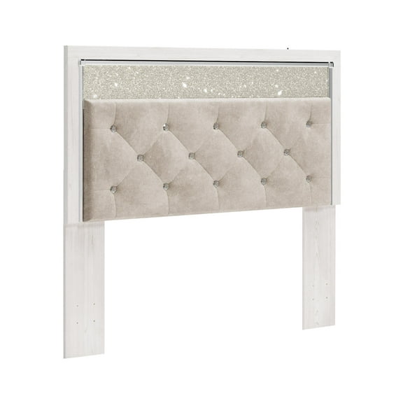 Signature Design by Ashley Contemporary Altyra Queen Upholstered Panel Headboard  White