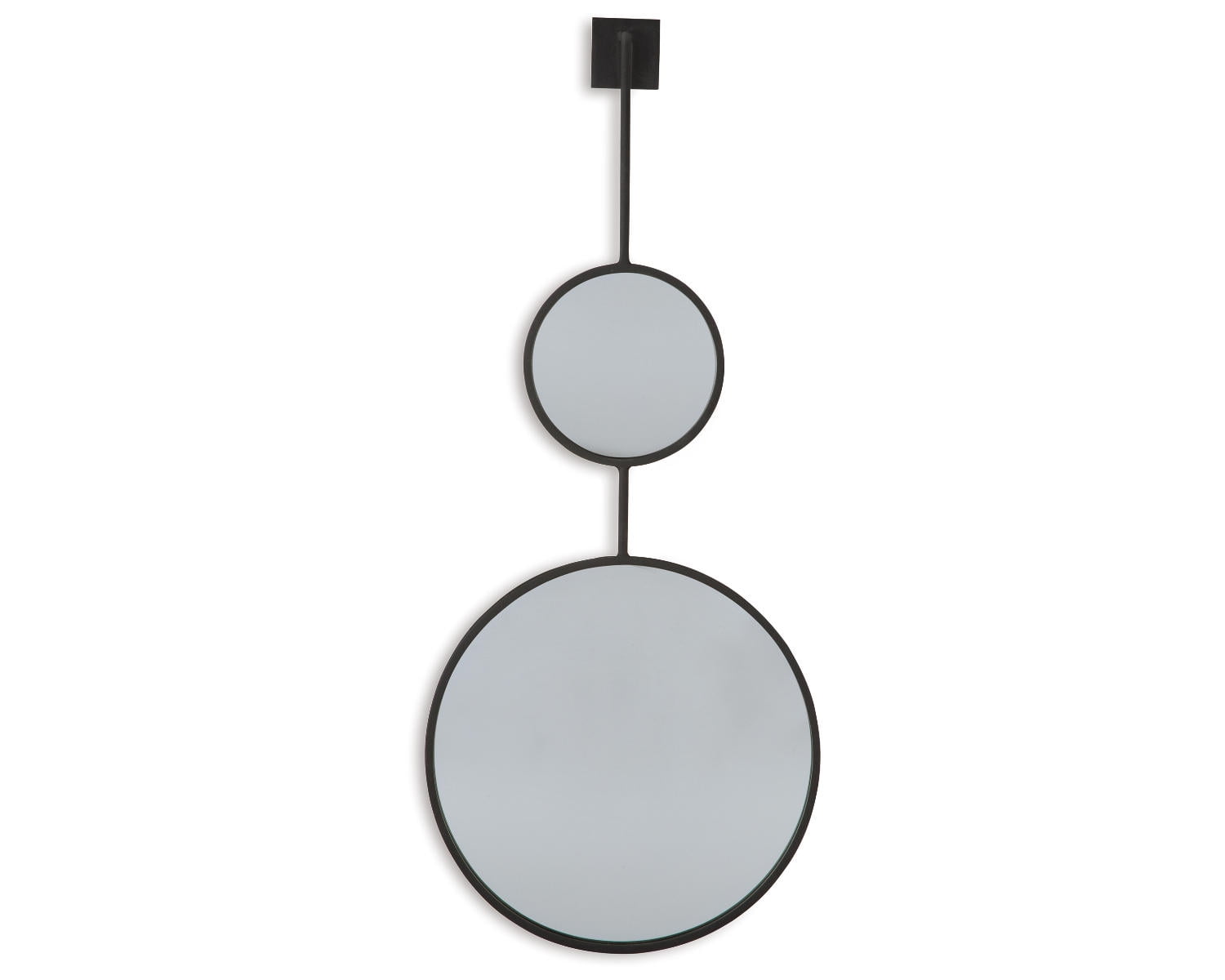 Black Contemporary Rectangular Metal Framed Accent Mirror