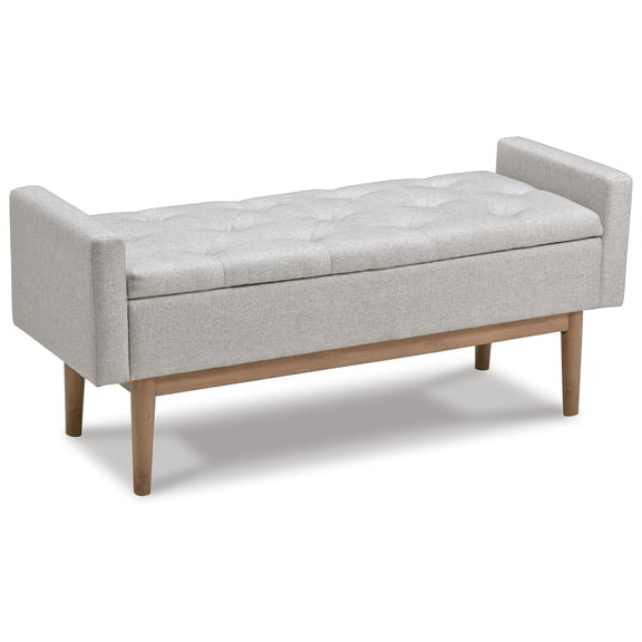 Signature Design by Ashley Contemporary Briarson Storage Bench  Beige/Brown