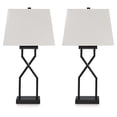 thumbnail image 1 of Signature Design by Ashley Contemporary Brookthrone Table Lamp (Set of 2)  Black, 1 of 5