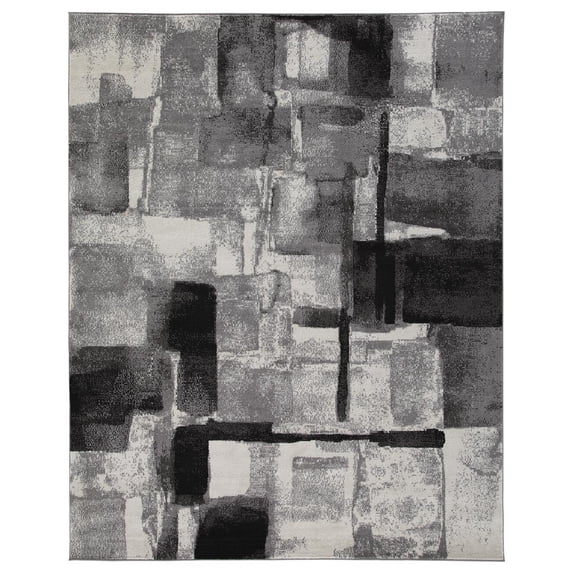 Signature Design by Ashley Contemporary Brycebourne 5'3" x 7'7" Rug Black/Cream/Gray