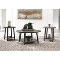 thumbnail image 1 of Signature Design by Ashley Caitbrook 3-Piece Occasional Table Set, Gray, Round Coffee Table and 2 End Tables with Storage Shelves, 1 of 5