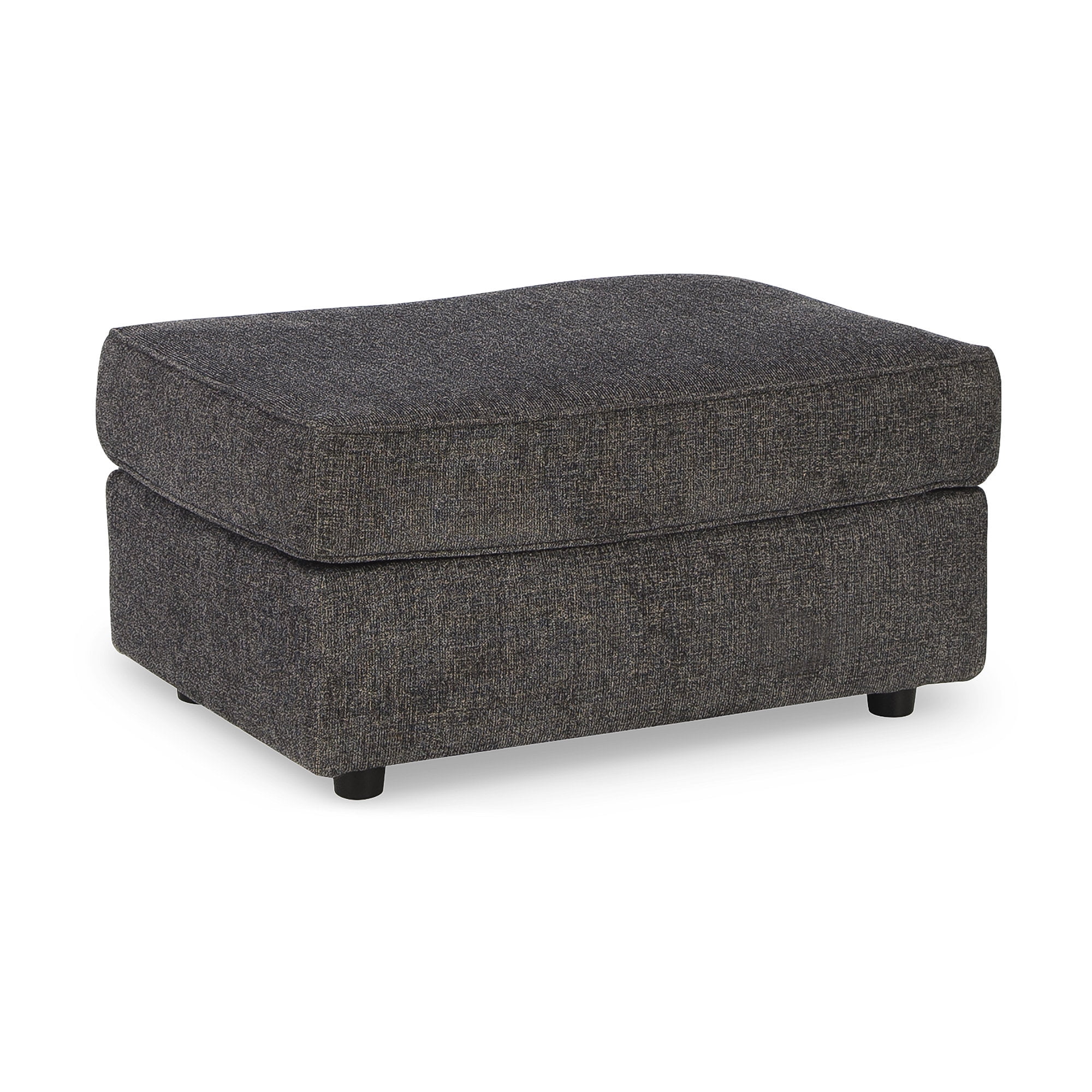 34'' Slate Gray Upholstered Rectangular Ottoman