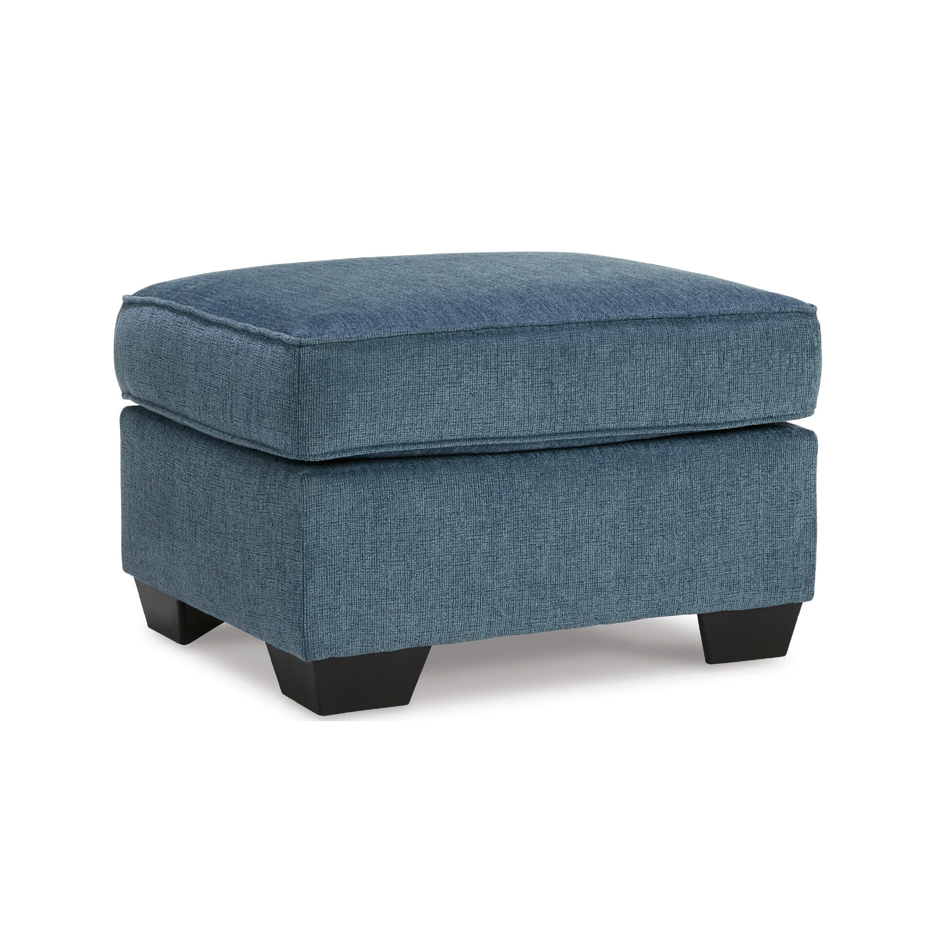 Signature Design by Ashley Contemporary Cashton Ottoman Chenille Blue