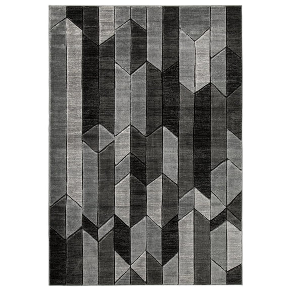 Signature Design by Ashley Contemporary Chayse 5' x 6'7" Rug Black/Gray