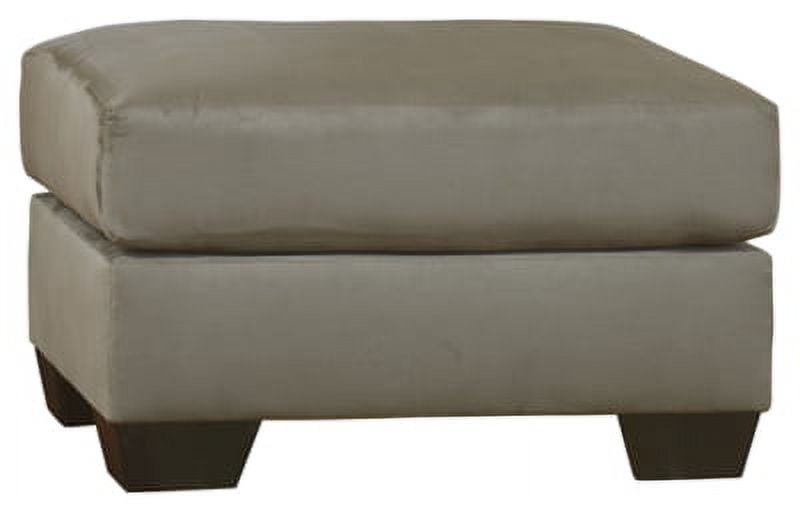 Contemporary Darcy 31" Gray Microfiber Ottoman