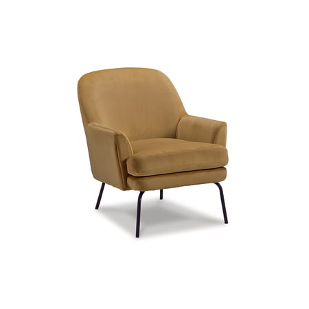 Signature Design by Ashley Contemporary Dericka Accent Chair Gold