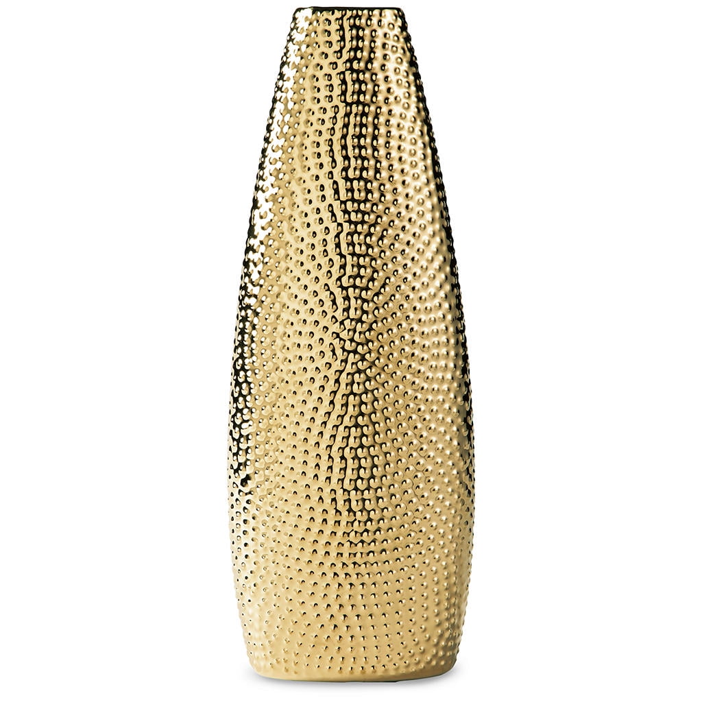 Gold Textured Ceramic Table Vase