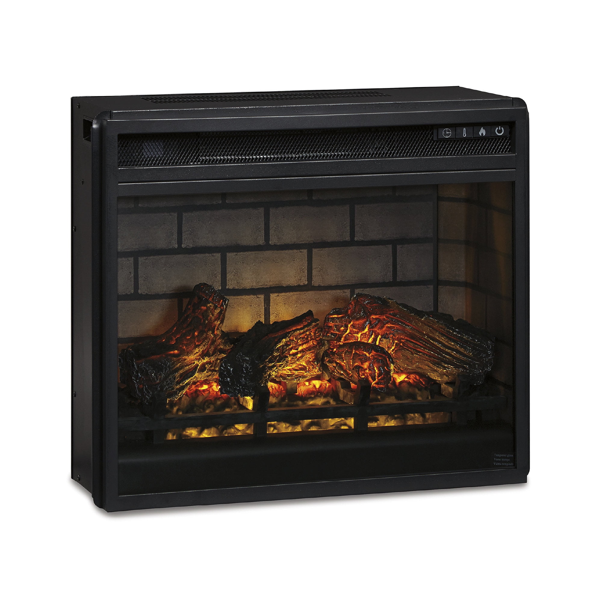 Ashley Signature Design Electric Infrared Fireplace Insert, Black, with ...
