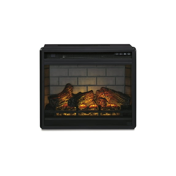 Signature Design by Ashley Electric Fireplace Insert with Infrared Heat - 1500W, Remote Control, LED Flames, Heats 1000 sq ft