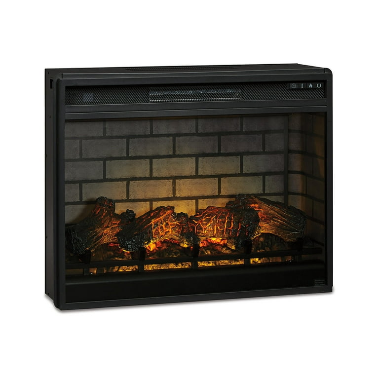 Entertainment Accessories Fireplace Insert with Logs - Black Entertainment Accessories Fireplace Insert with Logs - Black
