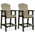 thumbnail image 1 of Signature Design by Ashley Contemporary Fairen Trail Barstool, Set of 2, Black/Driftwood, 1 of 6