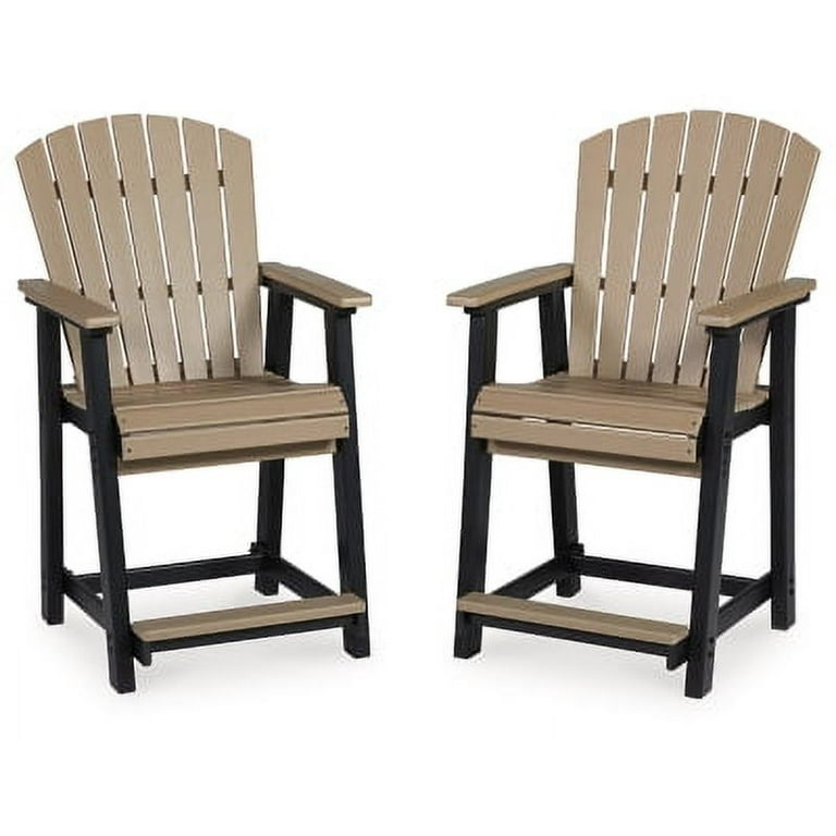 Fairen Trail Outdoor Counter Height Stool (set of 2) - Black/Driftwood Fairen Trail Outdoor Counter Height Stool (set of 2) - Black/Driftwood