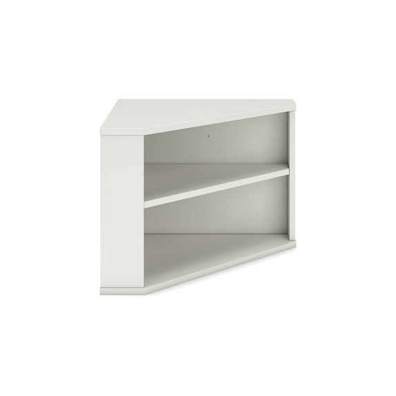 Signature Design by Ashley Contemporary Grannen Home Office Corner Bookcase, White
