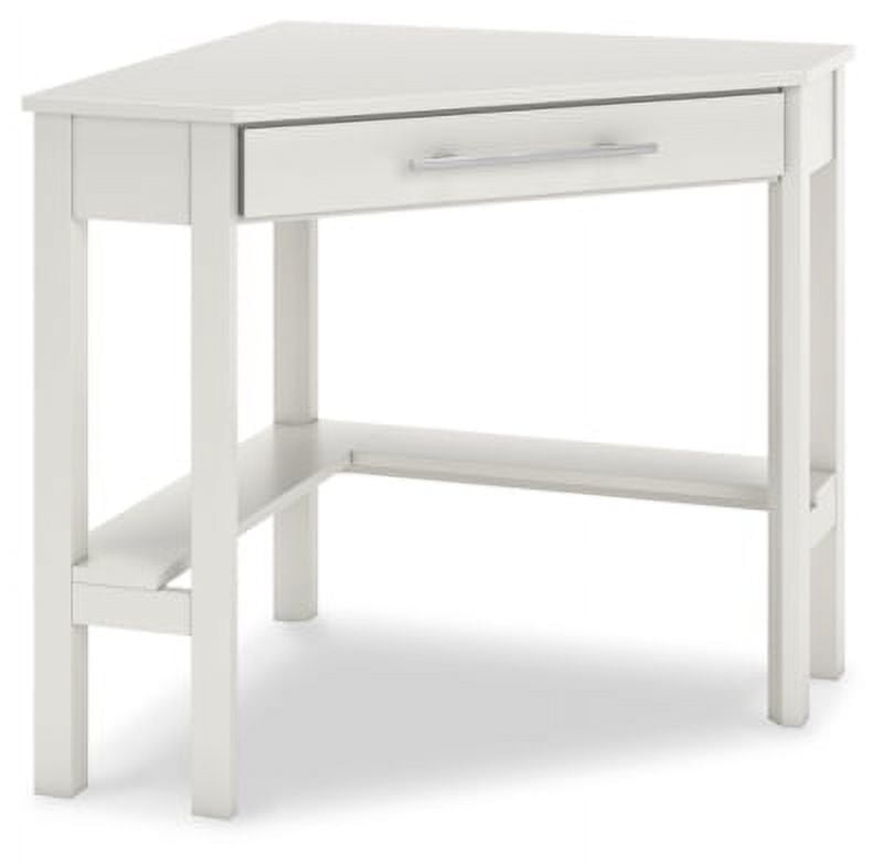 Ashley Grannen 42" Modern White Wood Home Office Desk with Drawer