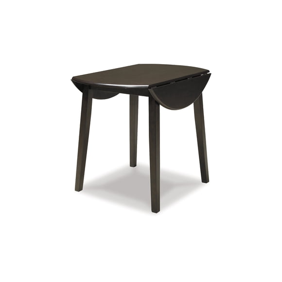 International Concepts 36-Inch Dual Drop Leaf Dining Table - Black, Solid Hardwood, Butcher Block Style, Ready To Assemble