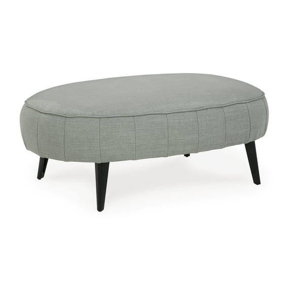 Signature Design by Ashley Contemporary Hollyann Oversized Accent Ottoman Chenille Gray