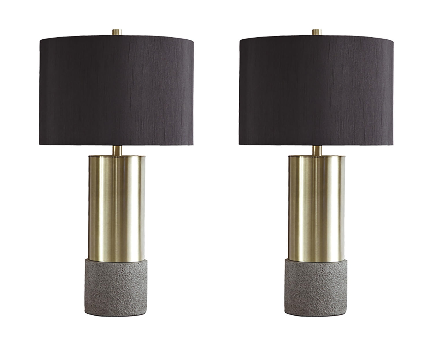 Jacek Table Lamp Pair - Gray/Brass Finish 27.25 Jacek Table Lamp Pair - Gray/Brass Finish 27.25
