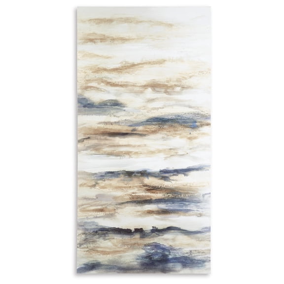 Signature Design by Ashley Contemporary Joely Wall Art  Blue/Tan