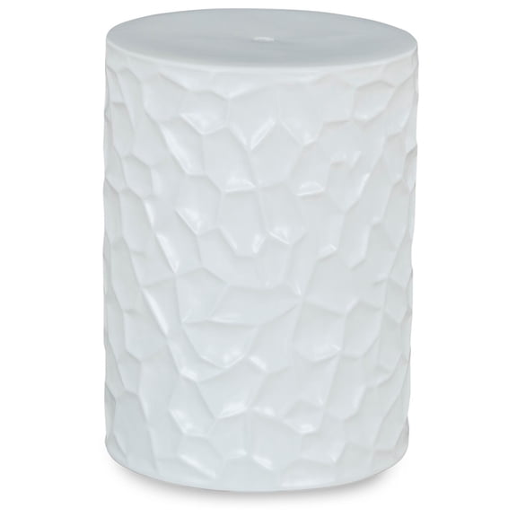 Signature Design by Ashley Contemporary Jungrove Stool, White