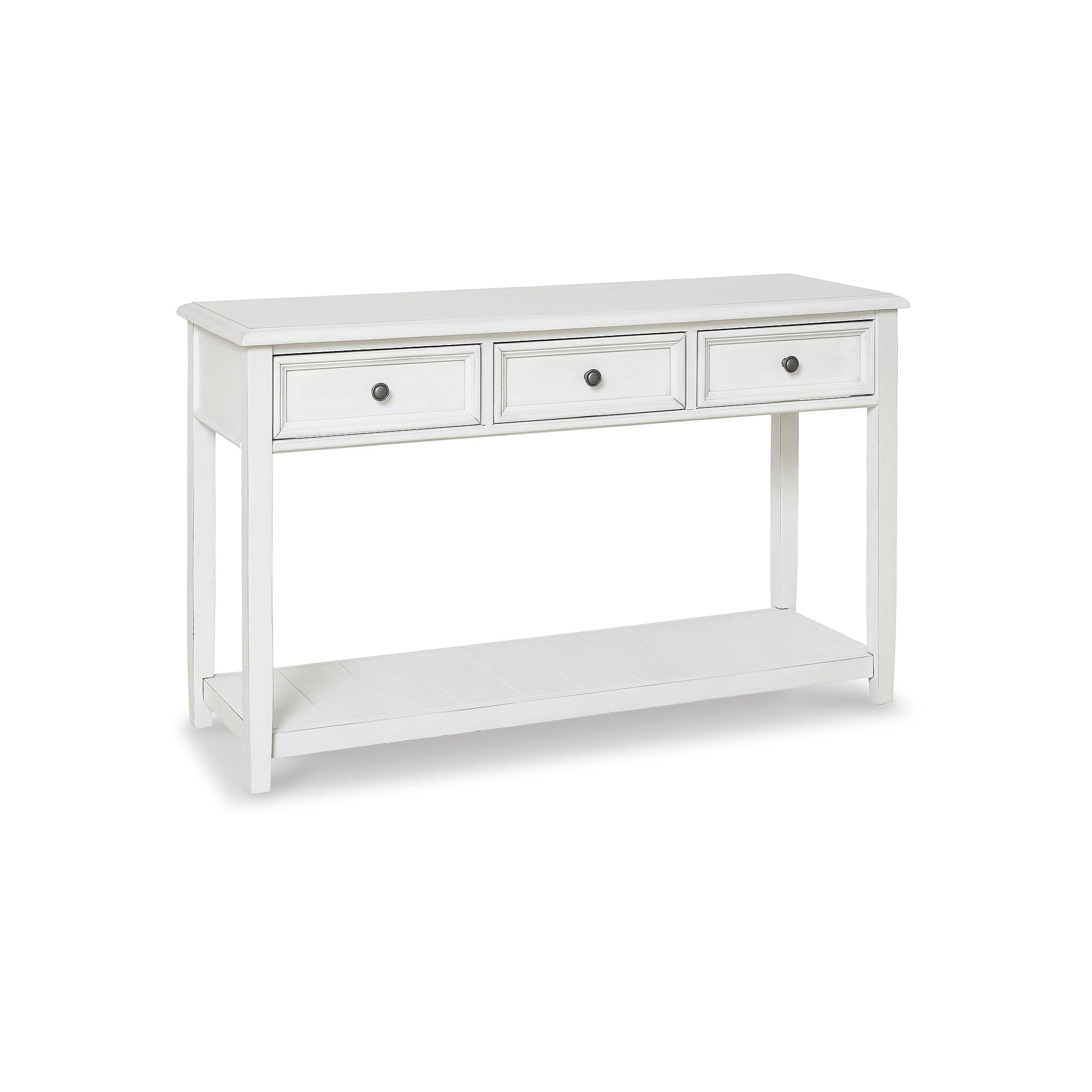 Kanwyn 50" Whitewashed Wood Console Table with Storage