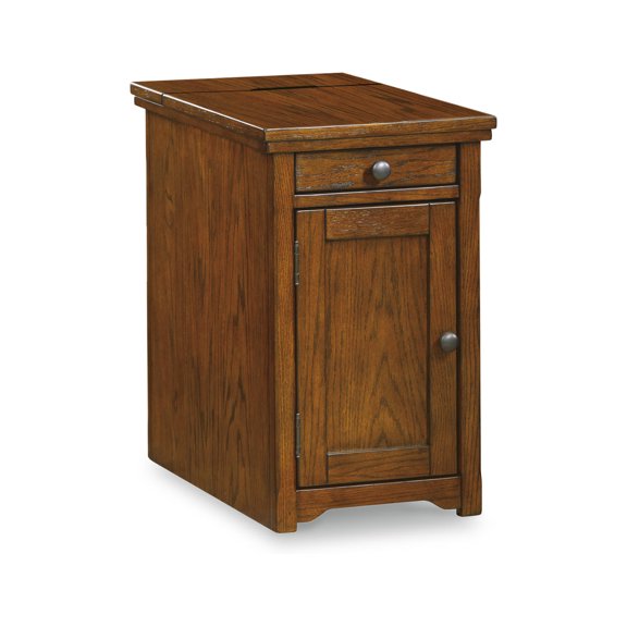 Signature Design by Ashley Contemporary Laflorn Chairside End Table with USB Ports & Outlets Brown
