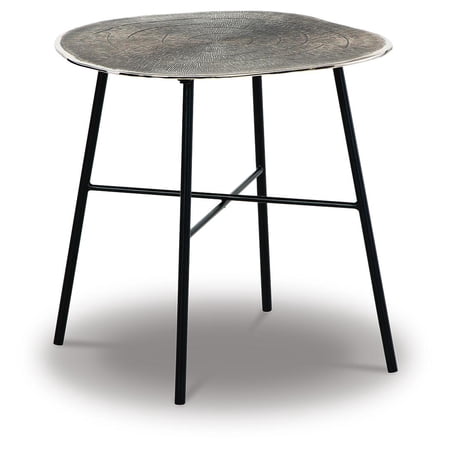 Signature Design by Ashley Contemporary Laverford End Table Chrome/Black