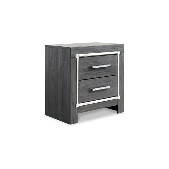 Signature Design by Ashley Contemporary Lodanna 2 Drawer Nightstand, Gray