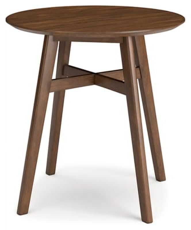 Modern Lyncott Round Wood Counter Height Extendable Dining Table