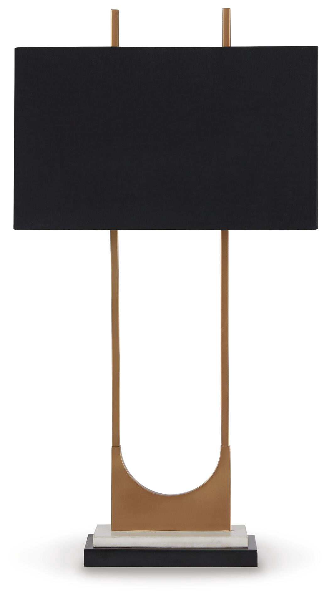 Signature Design by Ashley Contemporary Malana Table Lamp  Brass Finish