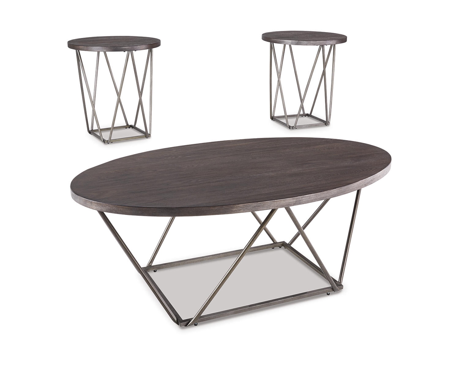 Neimhurst 3 Pack Tables - Dark Brown Neimhurst 3 Pack Tables - Dark Brown