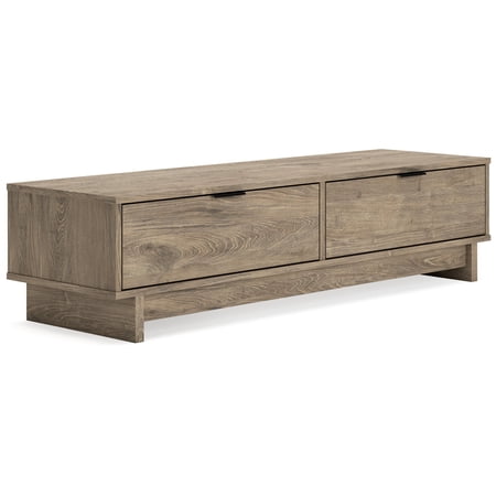 Signature Design by Ashley Contemporary Oliah Storage Bench Natural