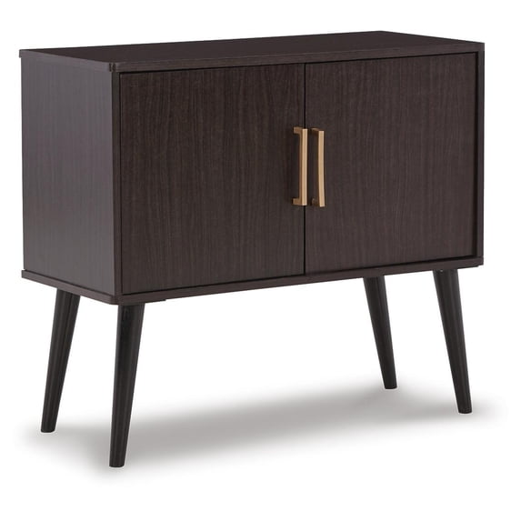 Signature Design by Ashley Contemporary Orinfield Accent Cabinet Dark Brown