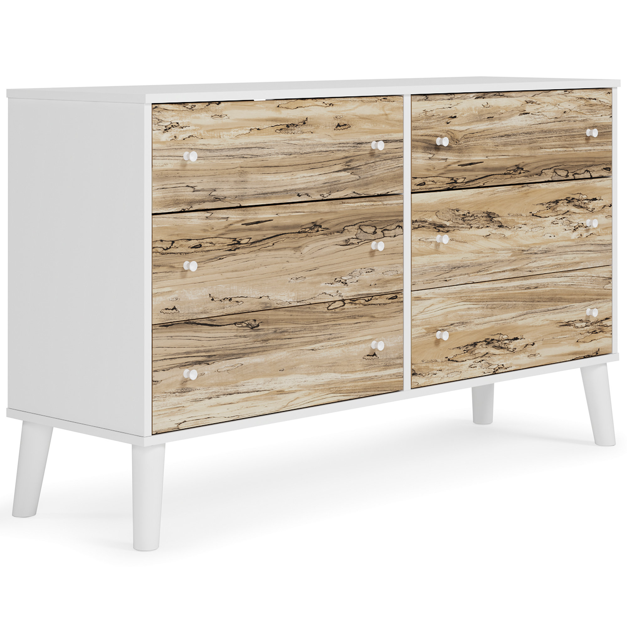 Signature Design by Ashley Contemporary Piperton 6 Drawer Dresser, Two-tone Brown/White - image 1 of 7