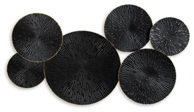 Black and Gold Geometric Metal Wall Sculpture
