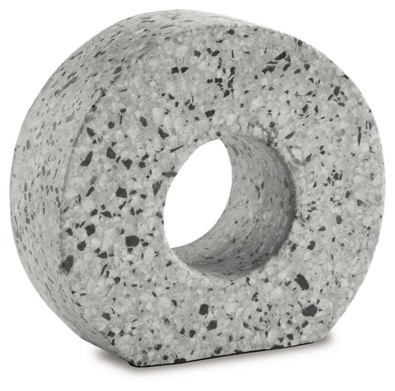 Contemporary Black and White Cement Geometric Sculpture