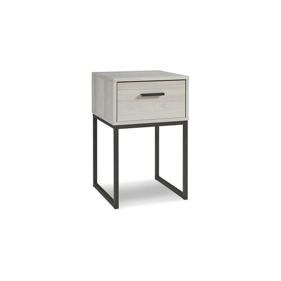 Signature Design by Ashley Contemporary Socalle 1 Drawer Nightstand, Light Natural