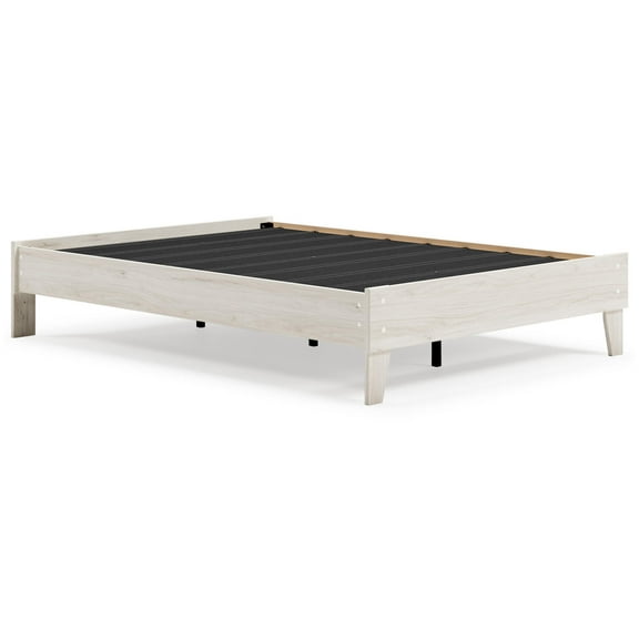 Signature Design by Ashley Contemporary Socalle Full Platform Bed  Light Natural