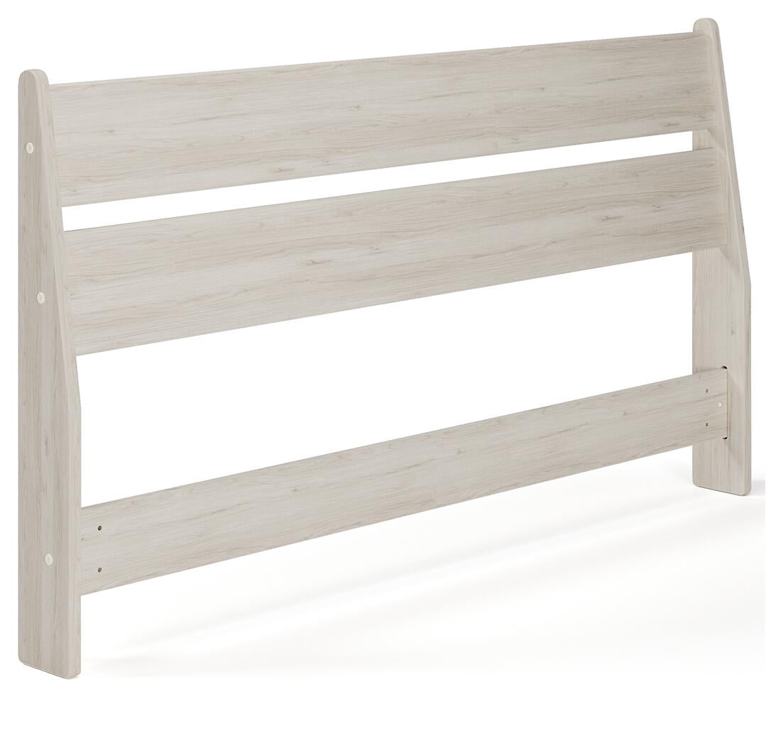 Signature Design by Ashley Contemporary Socalle Queen Panel Headboard  Light Natural