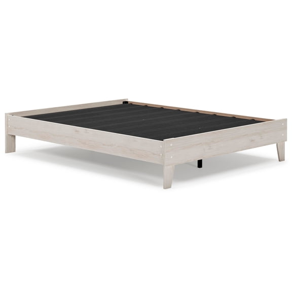 Signature Design by Ashley Contemporary Socalle Queen Platform Bed Light Natural